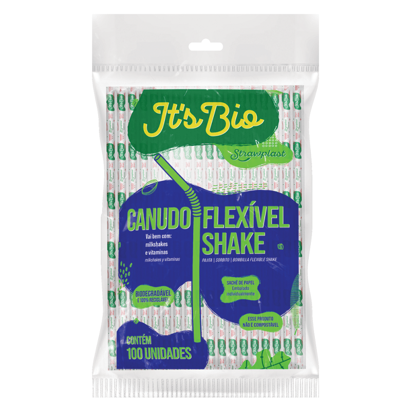 Canudo Bio Flex Sache 8Mm Strawplast 100