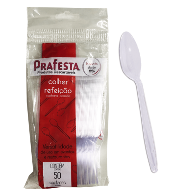 Colher Refeicao Cristal C/ 50 - Prafesta