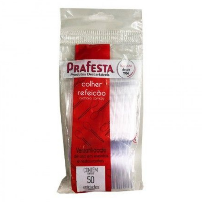 Colher Sob  Branca 1000 Un Prafesta