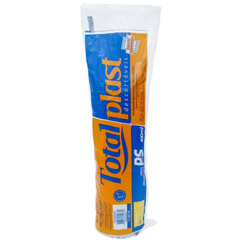 Copo 400 Ml Tranp Totalplast 50 Un