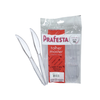Faca Master Cristal C/ 50 Un - Prafesta