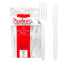 Kit Garfo Faca Master Branco Prafesta 25 Und