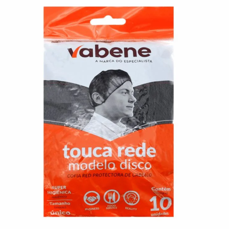 Touca Rede Preta Vabene Pct 10 Um