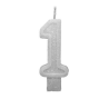Vela Teimosa N 1 Branca 10 Un - Bianco