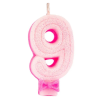Vela Teimosa N 9 Rosa 10 Un - Bianco