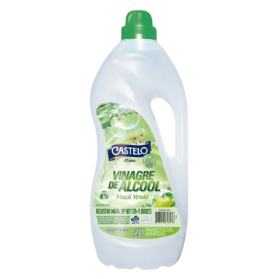 Vinagre 6% Maca Verde Castelo 6X2 Litros
