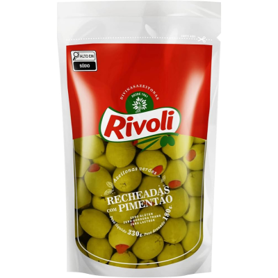 Azeitona Verde Recheada Rivoli Doy Pack  24X180G