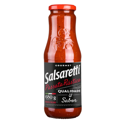 PASSATA RUSTICA SALSARETTI VIDRO KIT 3 X 680G
