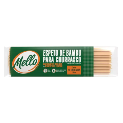 ESPETO BAMBU 30 CM C/  50 UN MELLO