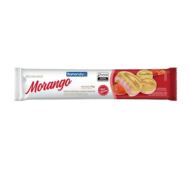 Biscoito Recheado Morango Itamaraty 30X76G