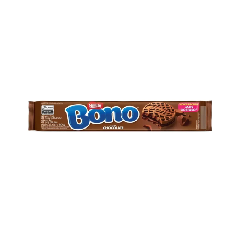 BISCOITO RECHEADO CHOCOLATE BONO 90G