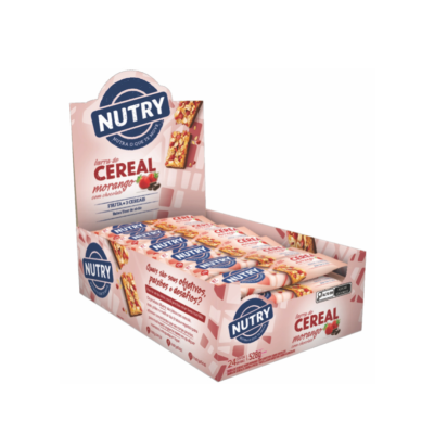 BARRA CEREAL MORANGO CHOCOLATE NUTRY 24X22G