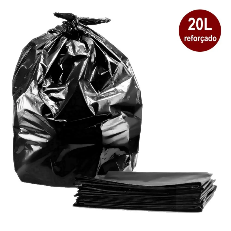 Saco Lixo Preto Reforçado 20 Litros c/ 4 kg