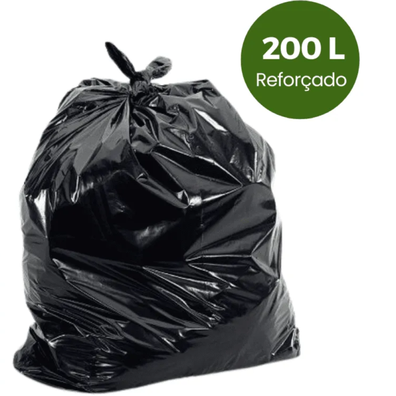 Saco Lixo Preto Reforçado 200 Litros c/ 4 kg